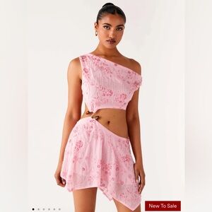 Peppermayo Pink Floral Mini Dress